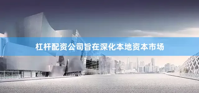 杠杆配资公司旨在深化本地资本市场